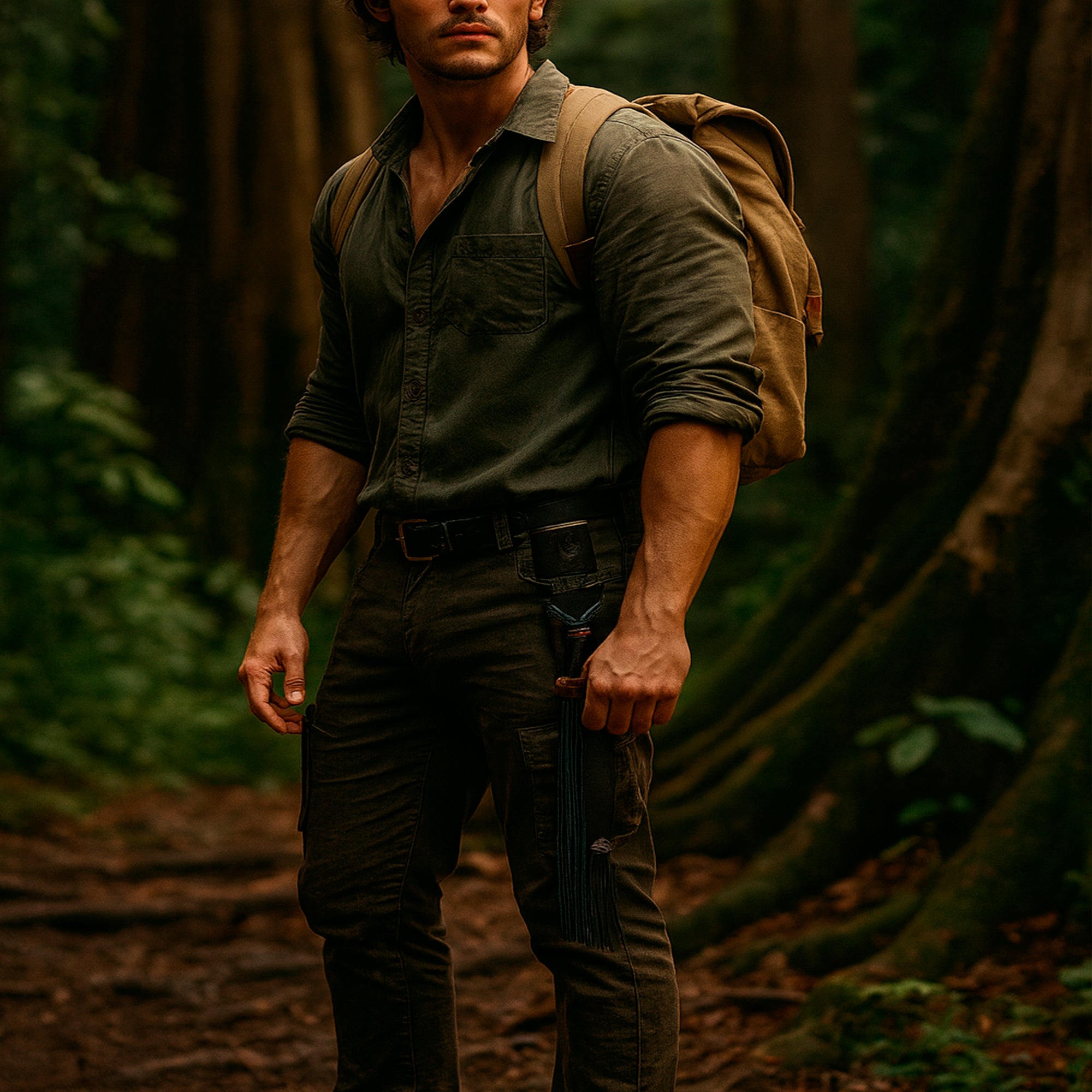 Terra Leather Sheath for Machete 18-inch, Attached to Belts-BLack