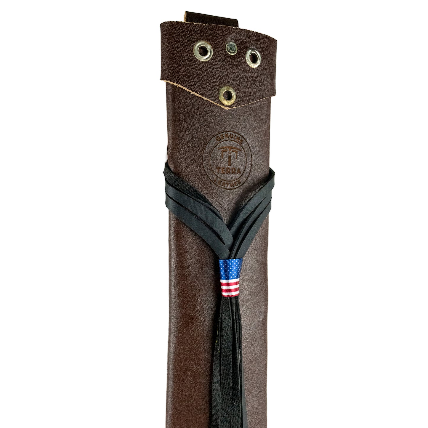 Terra SH-173-18P Leather Protective Genuine Sheath for 18" Machete, Attaches to Belts – Dark Brown