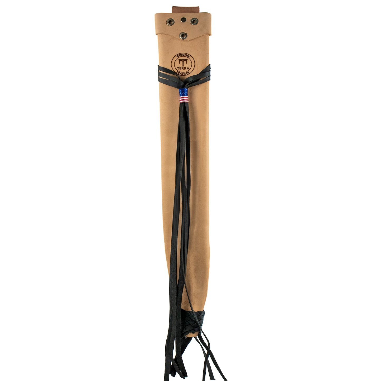 Terra SH-197-18P Leather Protective Genuine Sheath for 18" Machete, Attaches to Belts – Natural