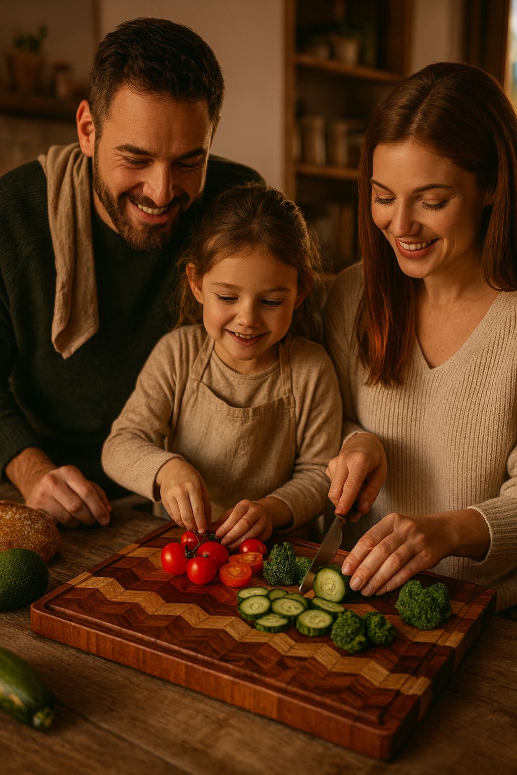Terra Premium Wood Cutting Board – Reversible Butcher Block for Kitchen with Deep Juice Groove – Durable 15x11 Board for Meat, Veggies & Charcuterie
